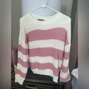 Stripped pink and white sweater